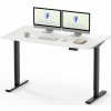 Psací a pracovní stůl FLEXISPOT Desk Basic-Series(EG1), Elektricky výškově nastavitelný stůl, 2 police s teleskopem (bílá+bílá, 140*80cm)