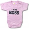 Kojenecké body BABY´S WEAR Body pro miminka krátký rukáv Boss růžové
