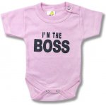 BABY´S WEAR Body pro miminka krátký rukáv Boss růžové – Zboží Mobilmania
