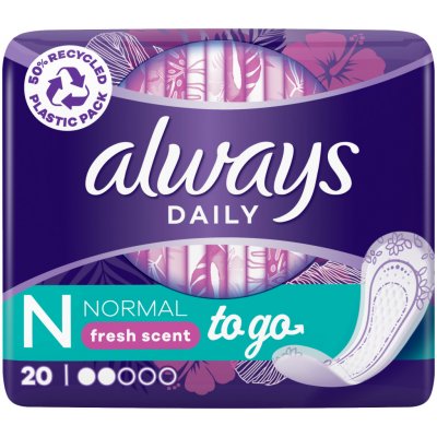 Always Dailies Normal To Go Fresh slipové vložky 20 ks – Hledejceny.cz