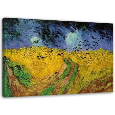 Gario Obraz na plátně Pšeničné pole s havrany - Vincent van Gogh reprodukce Rozměry: 60 x 40 cm – Hledejceny.cz