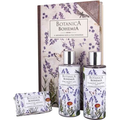 Bohemia Gifts & Cosmetics Botanica Levandule sprchový gel 200 + šampon na vlasy 200 ml + toaletní mýdlo 100 g dárková sada – Zboží Mobilmania
