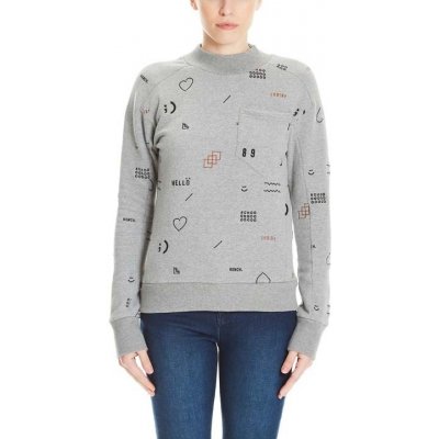 Bench Velvet Embroidery Jumper Winter Grey Marl MA1054 – Zboží Mobilmania