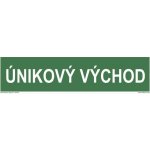 Výstražná tabulka "Únikový východ" 200x50 mm, fotoluminiscenční – Hledejceny.cz