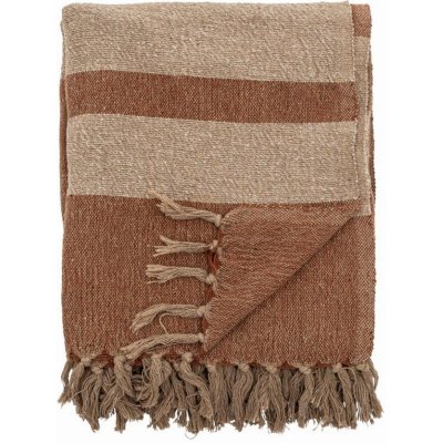 Bloomingville Přehoz z recyklované bavlny 160x130 cm TEMI - hnědý – Zboží Dáma