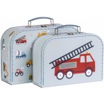 A Little Lovely Company sada dvou kartonových kufříků vozidla – Zboží Dáma