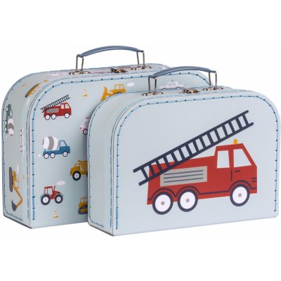 A Little Lovely Company sada dvou kartonových kufříků vozidla – Zboží Dáma