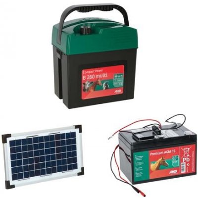 Ako Sada elektrického ohradníku Compact Power B 260 multi a solární panel 5 W a akumulátor 15 Ah – Sleviste.cz