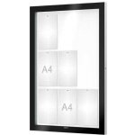 PROCITY Venkovní černá moderní vitrína Edge, 9 x A4 – Zboží Živě