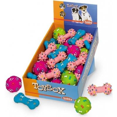 Nobby Pet Shop Gmbh Hračka latex činka/kost/míč 9 cm display Nobby 36ks – Zboží Mobilmania