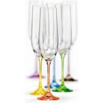 Crystalex Sklenice Crystal na šumivé víno Viola Rainbow 190ml 6ks – Zbozi.Blesk.cz