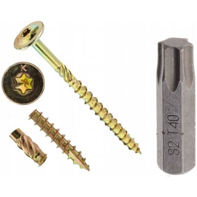 TESAŘSKÉ VRUTY 8x280 TORX HLAVA TALÍŘOVÁ 25 Ks. – Hledejceny.cz