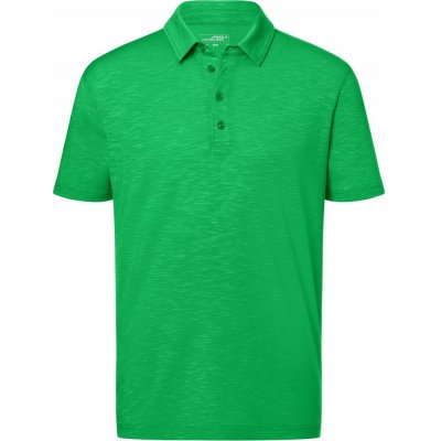 James Nicholson pánské triko límečkem žíhané JN752 FERN green