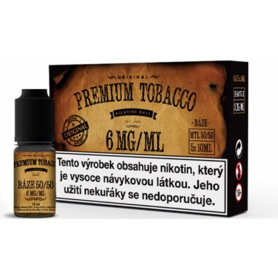 Premium Tobacco PG50/VG50 6mg 5x10ml – Zboží Mobilmania