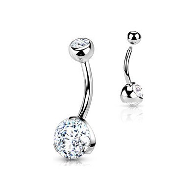 Šperky4U Piercing do pupíku banánek čirá barva BS01054-C – Hledejceny.cz