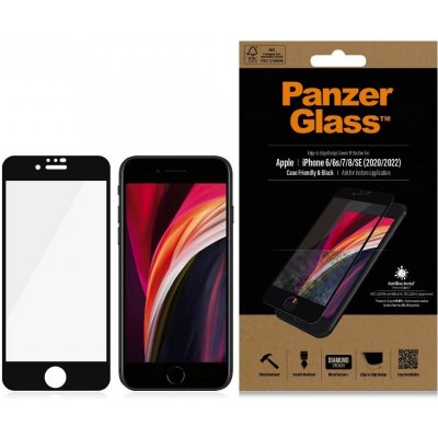 PanzerGlass Edge-to-Edge pro Apple iPhone 6/6s/7/8/SE 2020/SE 2022, antibakteriální černá 2679 – Zboží Mobilmania