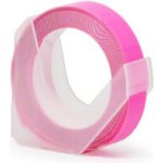 Alternativní páska pro Dymo Omega A0898120 9 mm x 3 m bílý tisk + růžový podklad