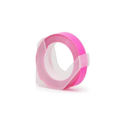 Alternativní páska pro Dymo Omega A0898120 9 mm x 3 m bílý tisk + růžový podklad – Zboží Mobilmania