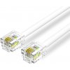 síťový kabel Vention IQBWI Flat 6P4C Telephone Patch, 3m, bílý