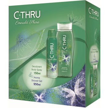 C-THRU Emerald Shine deospray 150 ml + sprchový gel 250 ml dárková sada