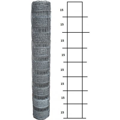 Ovčí pletivo uzlíkové - výška 120 cm, průměr drátu 1,6/2,0 mm, 9 příčných drátů