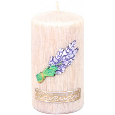 Maják Svíčka LAWENDA PROVANCE VÁLEC zdobená d7x13cm – Hledejceny.cz