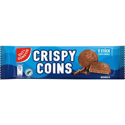 G&G Crispy Coins křupavé sušenky obalované v čokoládě 6 x 24 g – Zboží Dáma