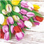 Ubrousky na dekupáž Kytice tulipánů 1 ks
