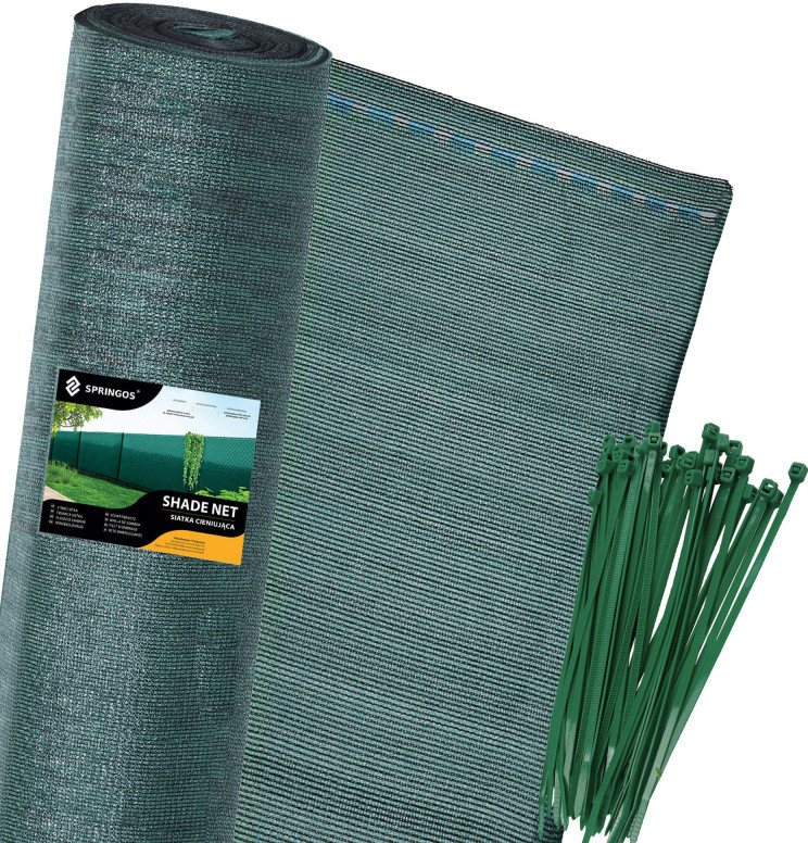 Stínící tkanina 150cm x 50m, 90% zastínění, zelená SPRINGOS SN0019