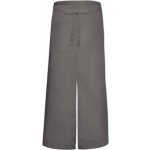 Link Kitchen Wear Bistro a barová zástěra do pasu s kapsou a rozparkem pro dynamickou práci šedá tmavá X962T – Hledejceny.cz