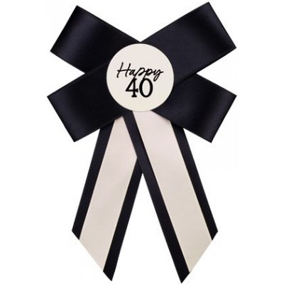 PartyDeco Odznak číslo 40 se stuhou – Zboží Dáma