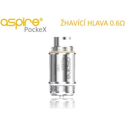 aSpire PockeX žhavící hlava 0,6ohm nerez 5ks – Sleviste.cz
