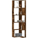 vidaXL Rohová 5patrová knihovna hnědý dub 50x50x179 cm kompozit – Zboží Dáma