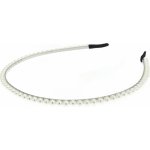 Biju Vlasová čelenka se zakroucenými bílými perlami 8000784 – Zboží Dáma