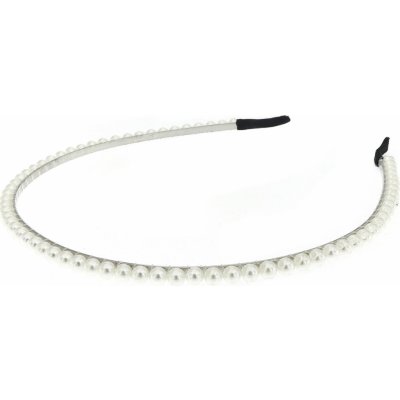 Biju Vlasová čelenka se zakroucenými bílými perlami 8000784 – Zboží Dáma