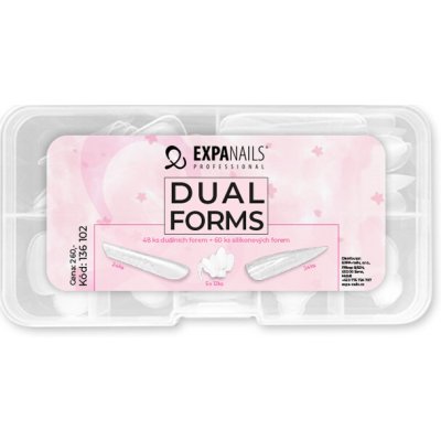 Expa-nails expanails nehtové tipy dual forms box mini 108 ks – Zboží Mobilmania