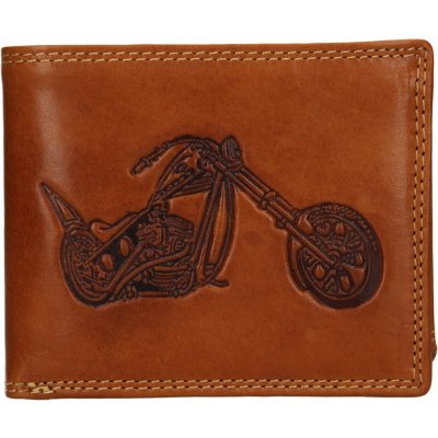 Pánská kožená peněženka SendiDesign Moto koňak