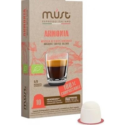 Must Bio kávové kapsle kompostovatelné Armonia do Nespresso 10 ks