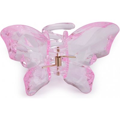 Skřipec do vlasů motýl Varianta: 2 růžová sv., Balení: 1 ks – Hledejceny.cz