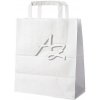 Nákupní taška a košík Taška papírová 220+100x280mm Bílá