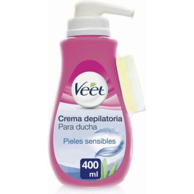 Veet Pure Ducha Depilační krém na tělo pro ženy do sprchy Citlivá pokožka 400 ml