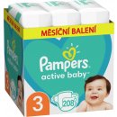 Pampers Active Baby 3 208 ks