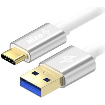 AlzaPower APW-CBTC0072S AluCore USB-A to USB-C 3.2 Gen 1, 60W 5Gbps, 2m, stříbrný – Zboží Mobilmania
