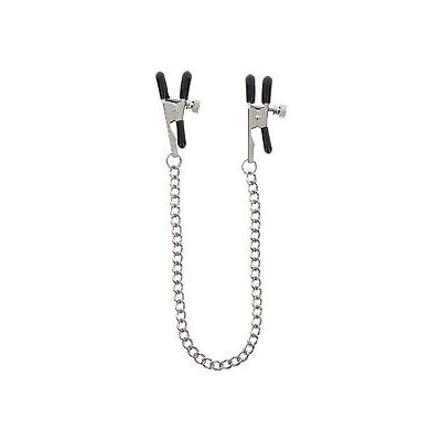 Taboom Nipple Play Tweezers with Chain Silver