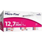 Embecta Micro-Fine U-100 inz.střík. 12,7 mm 1 ml100 ks – Zboží Dáma