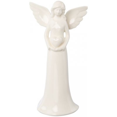 Gasper Porcelánový anděl ANNA V. 18,5cm bílý
