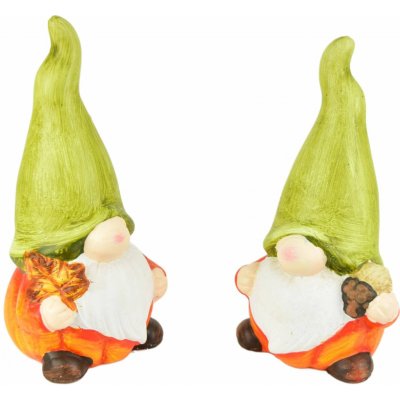 Skřítci se zelenou čepicí z keramiky, set 2 ks, 15x8 cm – Hledejceny.cz