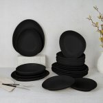 BERLINGERHAUS Jídelní sada talířů Matte Black Collection 18 ks – Hledejceny.cz