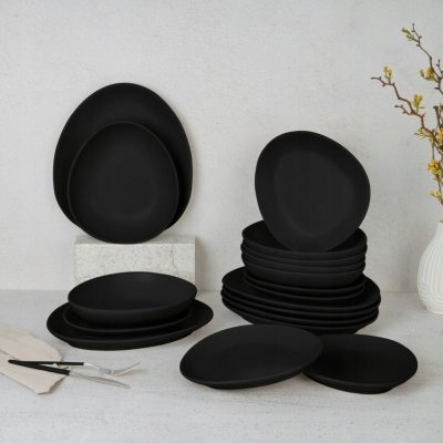 BERLINGERHAUS Jídelní sada talířů Matte Black Collection 18 ks – Hledejceny.cz