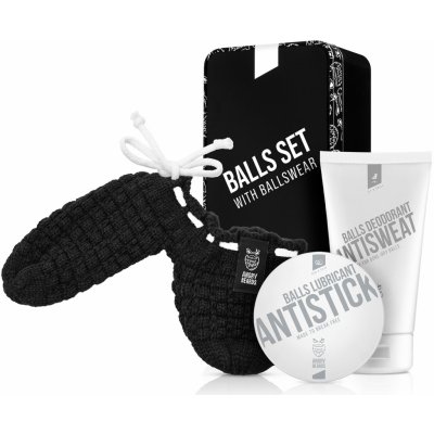 Angry Beards Komplexní péče o kule + kulesvetr dárková sada Antistick 55 g + Antisweat 75 ml + Kulesvetr dárková sada – Zboží Dáma